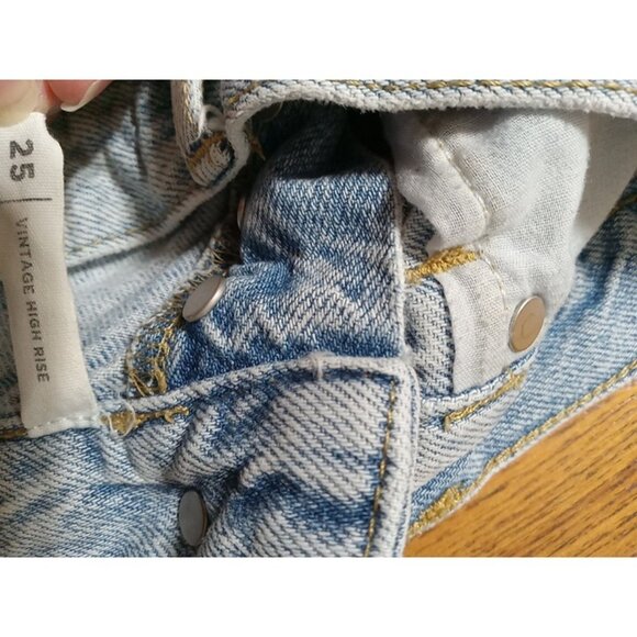 PACSUN Jeans Shorts Womens 25 BLUE VINTAGE HIGH RISE Preowned Button Fly - Picture 11 of 11